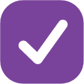 Purple checkmark